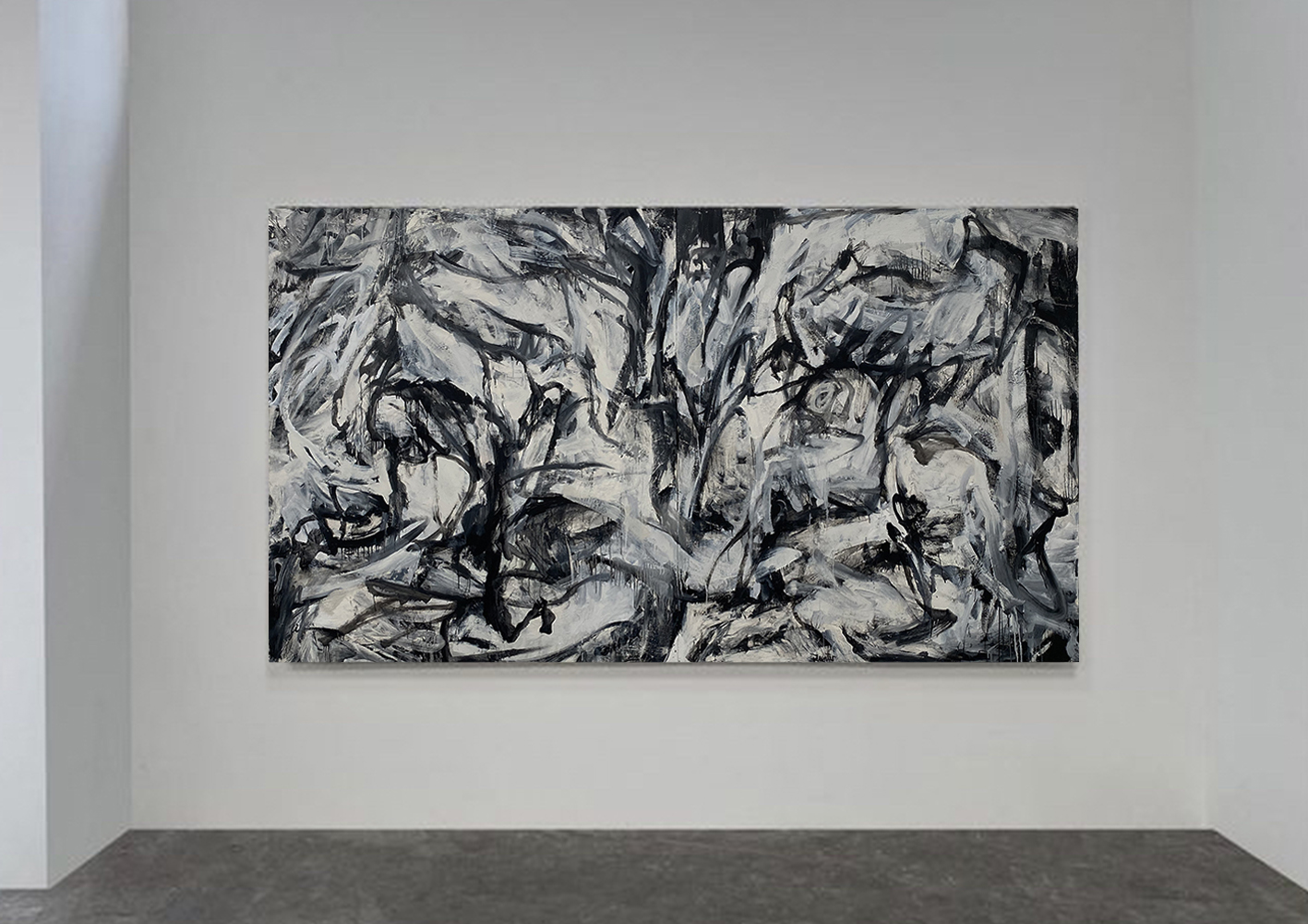 Todd Hunter, Sleepy Head, 2021, Oil on canvas, 183 x 320 cm, Installation View: fox jensen, alexandria, 2021