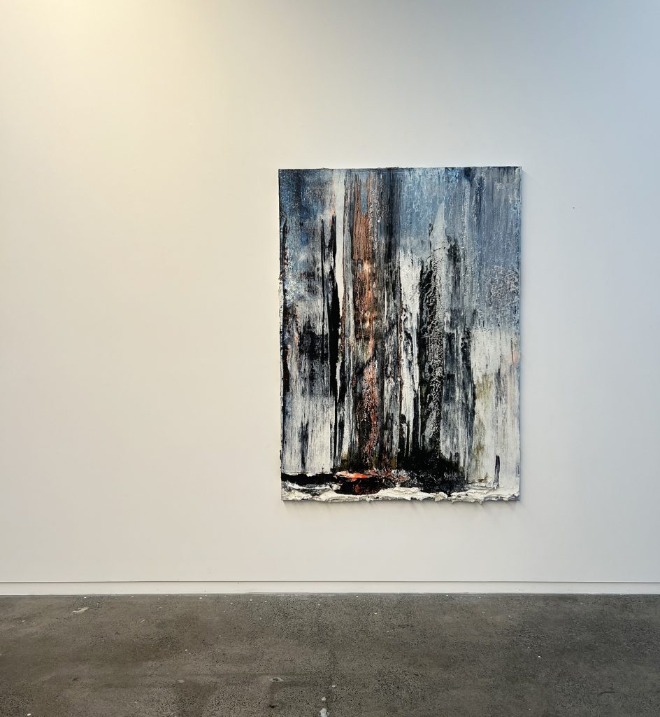 Koen Delaere, CRYSTAL, 2024, Pigments, ink, acrylic medium and oil paint medium on canvas, 180 x 130 cm