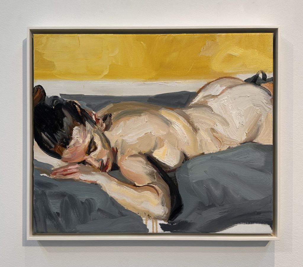 Figure on a Grey Blanket, 2024 Oil on Linen 51 x 61 cm