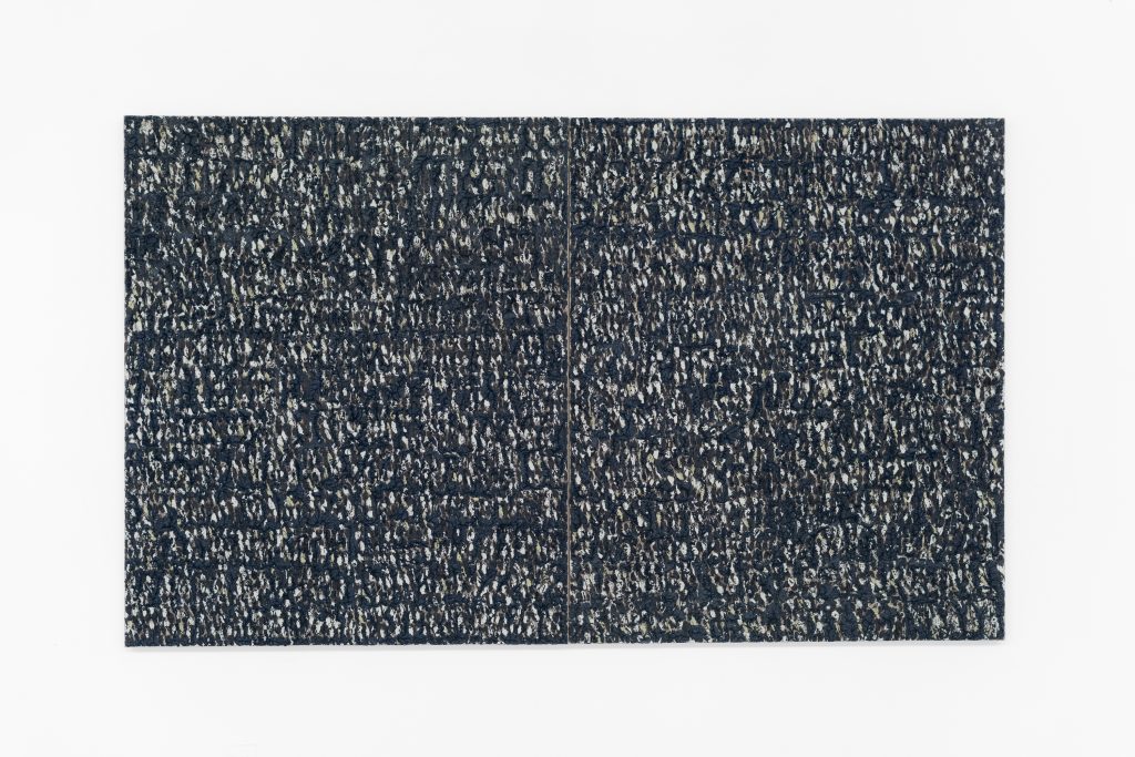 Everything and Nothing 2401, 2024, oil and incense ash on linen, 121.9 x 203.2 cm