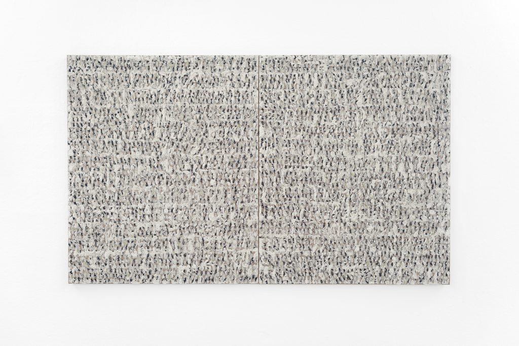 Everything and Nothing 2511, 2025, oil and incense ash on linen, 121.9 x 203.2 cm